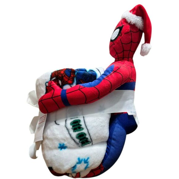 New Spiderman Buddy & Fleece Blanket Throw Plush Doll Marvel Holiday Christmas - Picture 8 of 12
